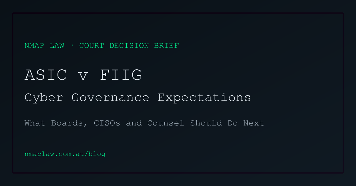 ASIC v FIIG cyber governance analysis