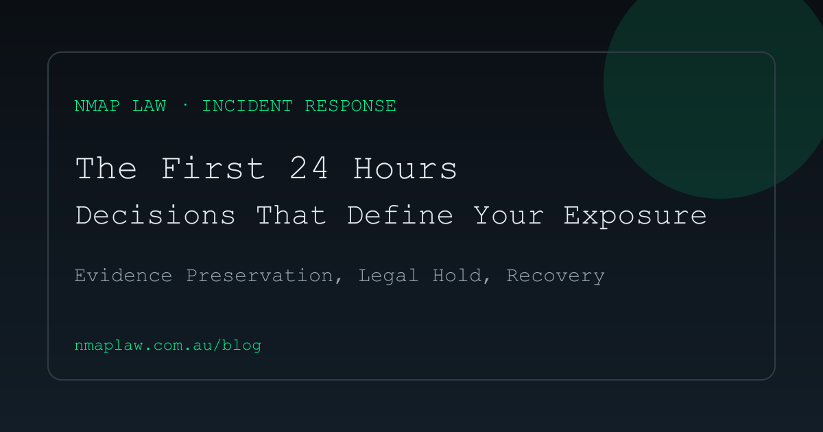 Incident response first 24 hours decision guide